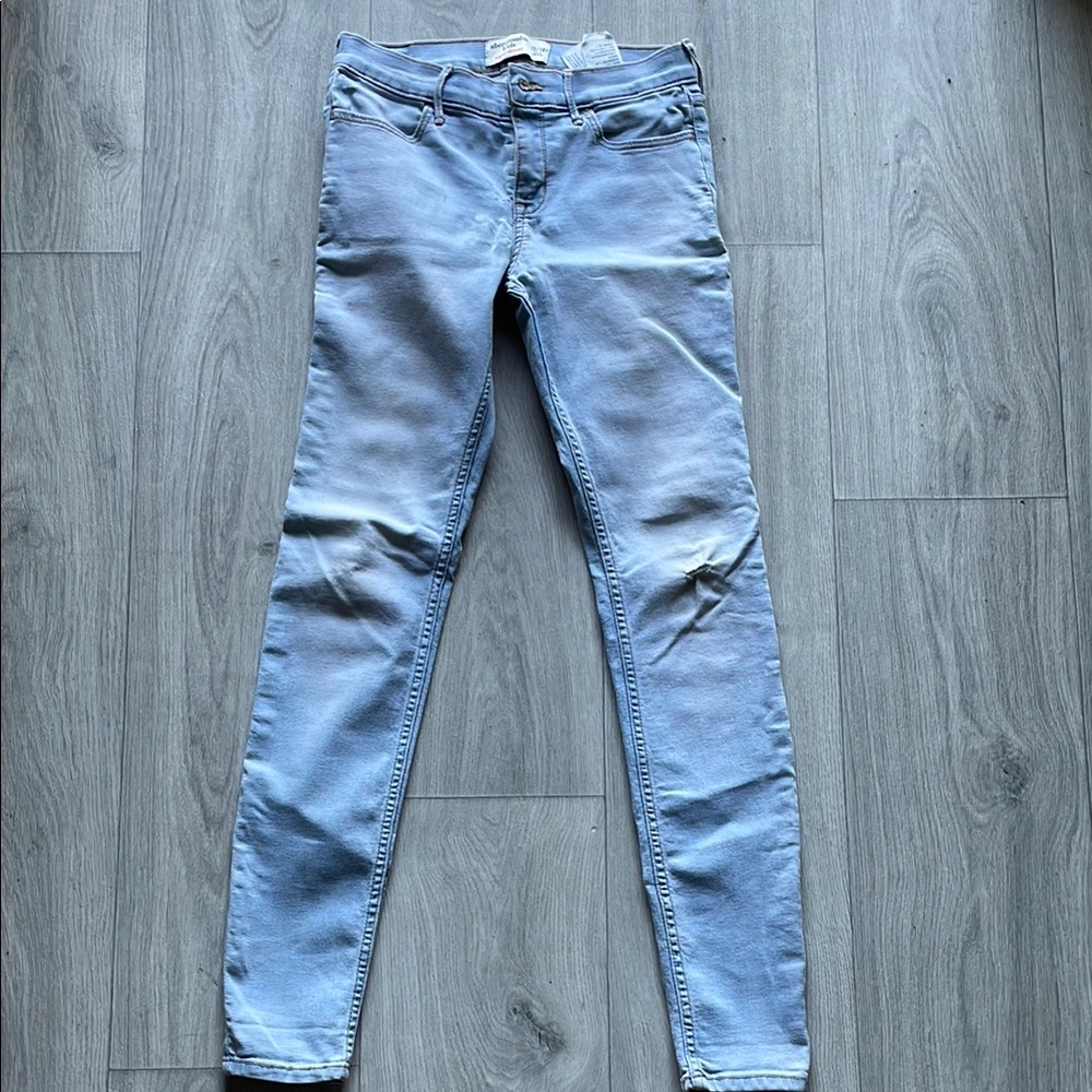 Abercrombie Kids Blue Skinny Jeans Distressed Style